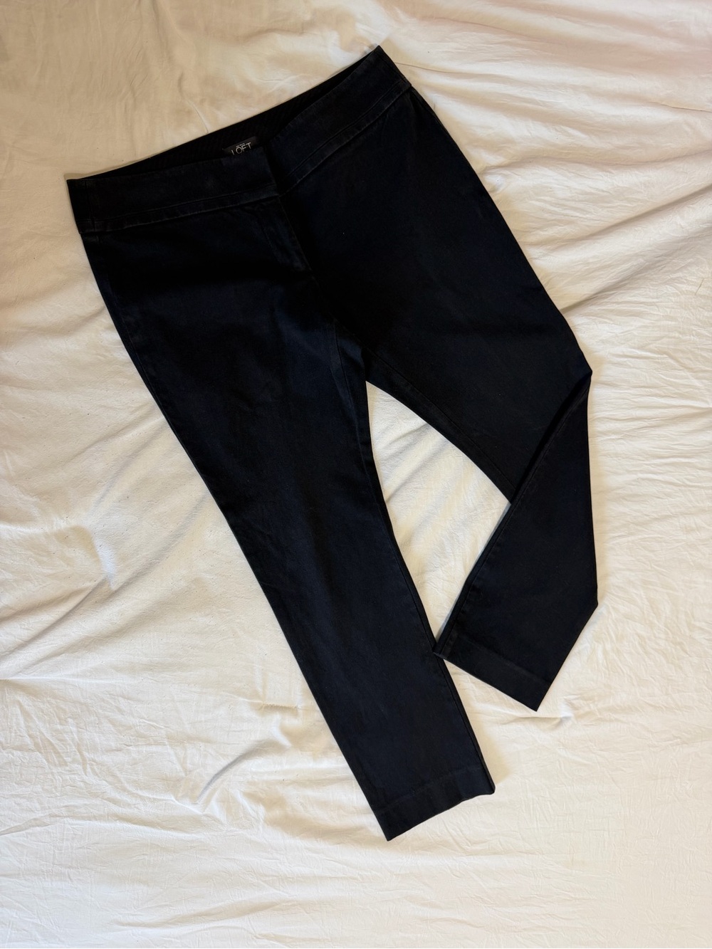 LOFT Black Marissa Ankle Pant